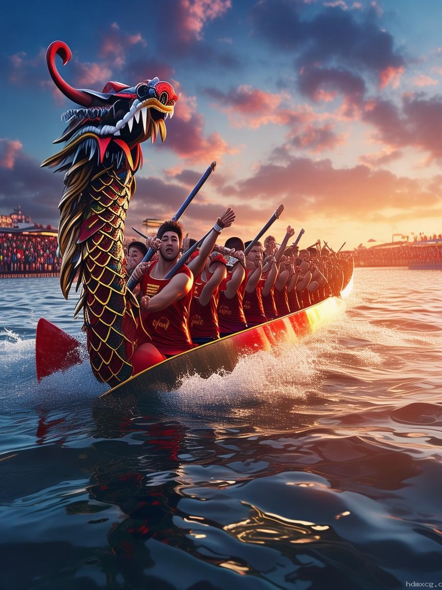 红温龙舟队：汗水与荣耀的并肩之旅🏆，团结，拼搏，成长，突破